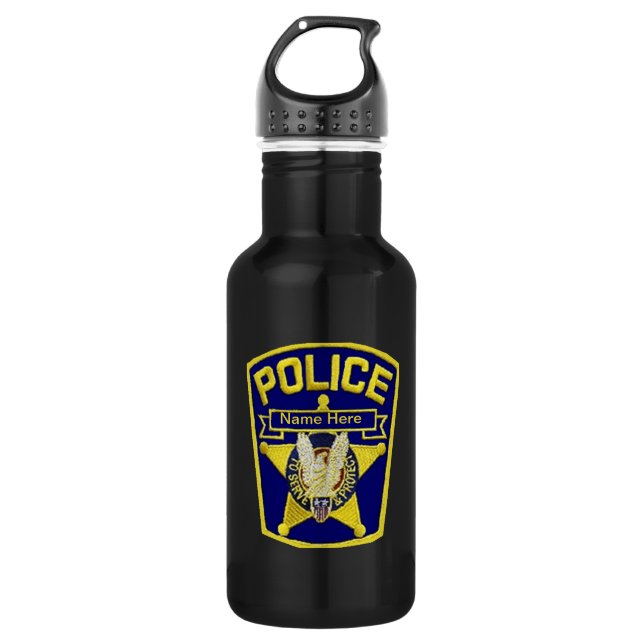 Police Officer 532 Ml Water Bottle (Front)