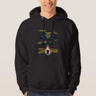 Police Officer African Basenji PD Cop Crime Scene Hoodie