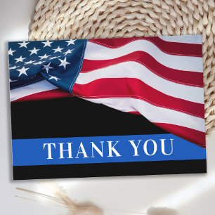 Police Officer American Flag Law Enforcement Thank You Card