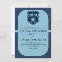Police Officer Baby Shower Invitation