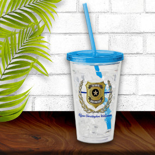Police Officer Badge Acrylic Tumbler