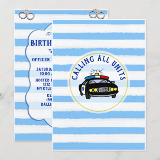 Police Officer Birthday Invitation