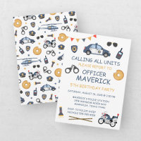 Police Officer Calling All Units Kids Birthday