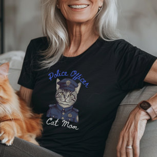 Police Officer Cat Mum Tshirt