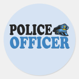 Police Officer Classic Round Sticker