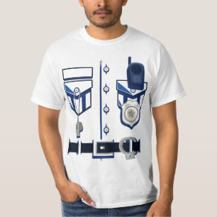 Police Officer Costume - Halloween Outfit Blue Pol T-Shirt