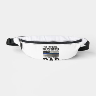 Police Officer Dad Vintage Flag Shirt Design_1 Bum Bags