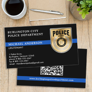 Police Officer Department Custom Law Enforcement  Business Card