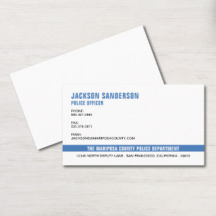 Police Officer Department Employee Law Enforcement Business Card