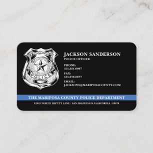 Police Officer Department Law Enforcement Logo Business Card