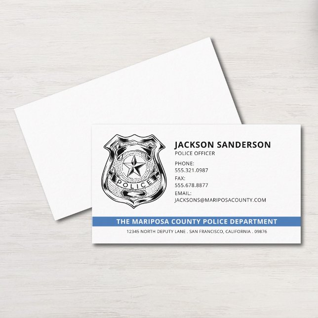 Police Officer Department Law Enforcement Logo Business Card (Police Officer Department Law Enforcement Logo Business Card)