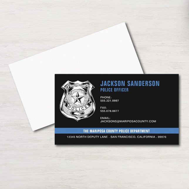 Police Officer Department Law Enforcement Logo Business Card (Police Officer Department Law Enforcement Logo Business Card)