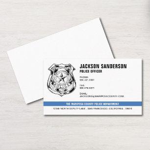 Police Officer Department Law Enforcement Logo Business Card