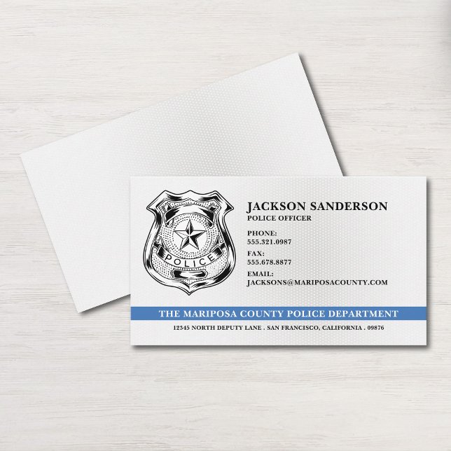 Police Officer Department Law Enforcement Logo Business Card (Police Officer Department Law Enforcement Logo Business Card)