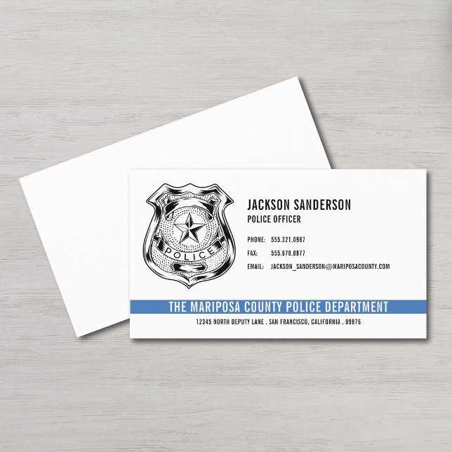 Police Officer Department Law Enforcement Logo Business Card (Police Officer Department Law Enforcement Logo Business Card)