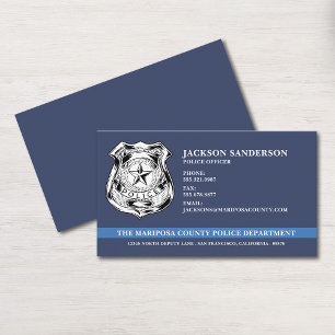 Police Officer Department Law Enforcement Logo Business Card