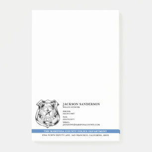 Police Officer Department Law Enforcement Logo Post-it Notes