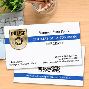 Police Officer Department Logo Law Enforcement Business Card