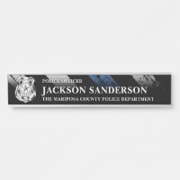 Police Officer Department Thin Blue Line Logo