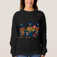Police Officer Funny Gnomes Thin Blue Line Design