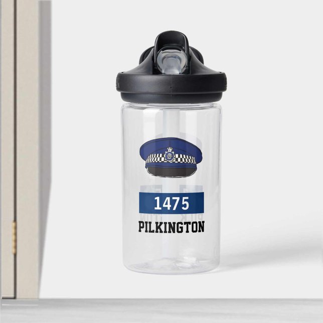 Police Officer Gift. UK Police Flat Cap Water Bottle (Creator Uploaded)