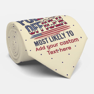 Police Officer Gifts Most Likely To USA Patriotic  Tie