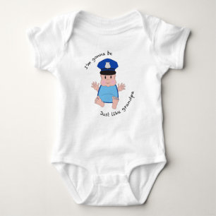 Police officer grandpa baby bodysuit