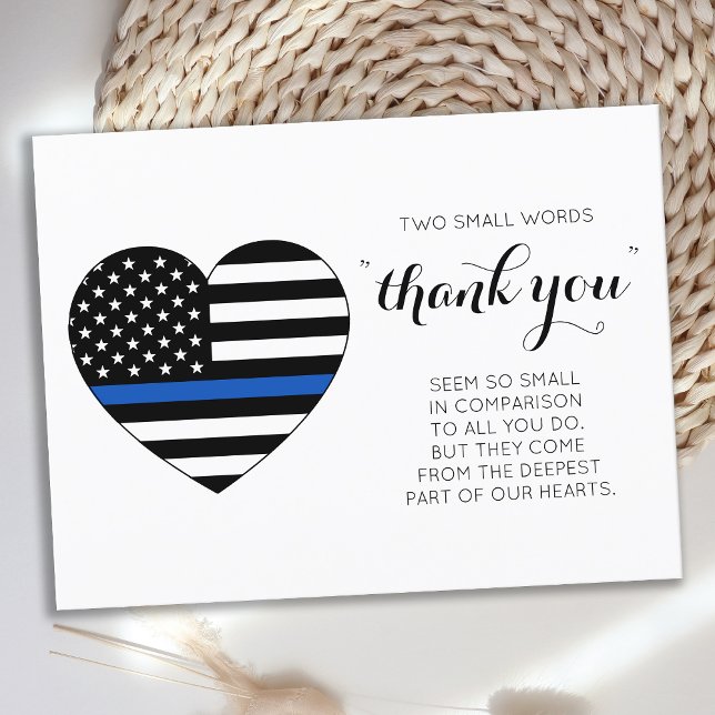 Police Officer Heart Law Enforcement Thank You Pos Postcard (Creator Uploaded)