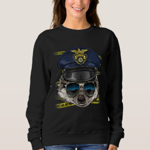 Police Officer Hedgehog PD Cop Crime Scene Hedgeho Sweatshirt