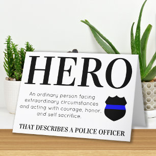 Police Officer Hero Law Enforcement Thank You Card