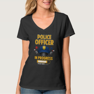 Police Officer In Progress Future Cop Criminology T-Shirt
