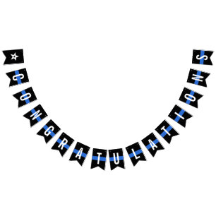 Police Officer Law Enforcement Congratulations Bunting