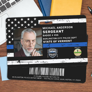 Police Officer Law Enforcement Custom Photo ID ID Badge