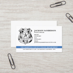 Police Officer Law Enforcement Department Logo Business Card