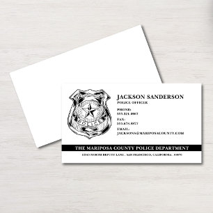 Police Officer Law Enforcement Department Logo Business Card