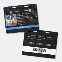 Police Officer Law Enforcement Employee ID Badge
