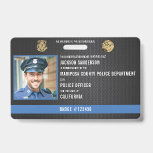 Police Officer Law Enforcement Employee Photo ID Badge