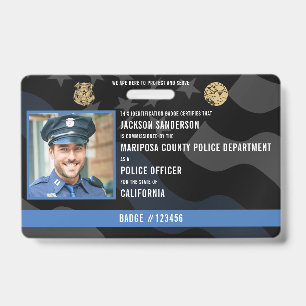 Police Officer Law Enforcement Employee Photo ID Badge