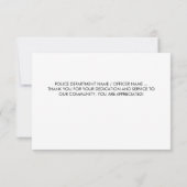 Police Officer Law Enforcement Heart American Flag Thank You Card (Back)