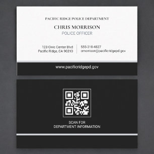 Police Officer Law Enforcement QR Code Business Card