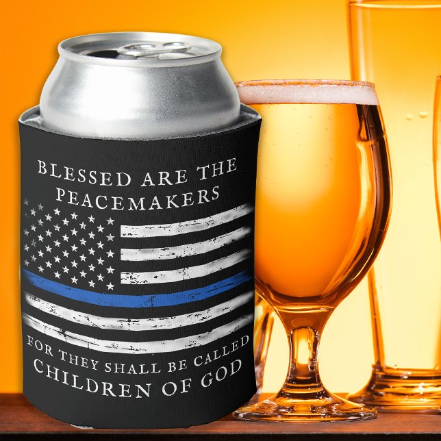 Police Officer Law Enforcement Thin Blue Line Can Cooler (Creator Uploaded)