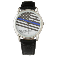 *~* Police Officer Man Thin Blue Line Flag Men