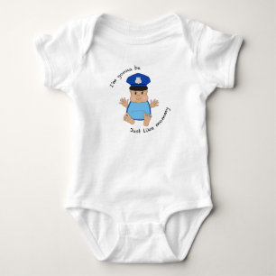 Police officer mummy baby bodysuit
