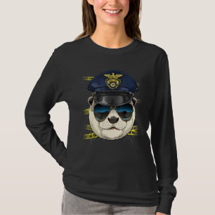 Police Officer Otter PD Cop Crime Scene Sea Animal T-Shirt