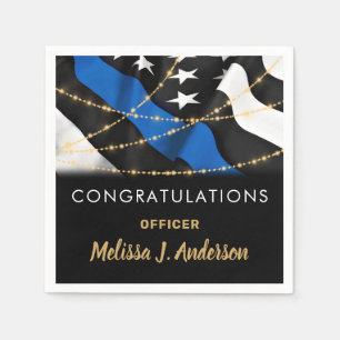 Police Officer Party Congratulations Graduation Napkin