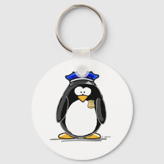 Police Officer Penguin Key Ring