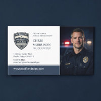 Police Officer Photo Law Enforcement Business Card