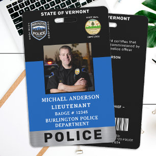 Police Officer Photo Logo Law Enforcement ID Card ID Badge