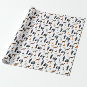 Police Officer, Police Dog, K9 Officer, Police Car Wrapping Paper