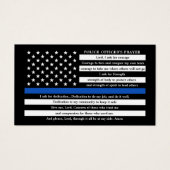 Police Officer Prayer Thin Blue Line Cards (Front)